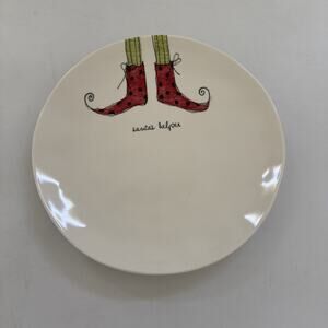 Rae Dunn "SANTAS HELPER" MELAMINE Salad PLATE Replacement